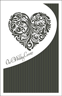 Wedding Program Cover Template 6F - Graphic 7